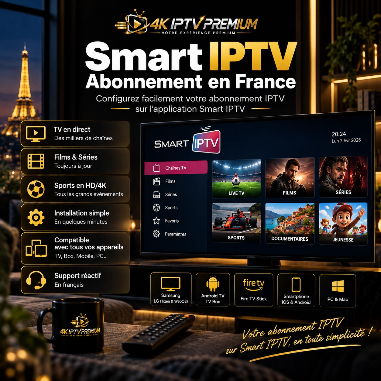 Smart IPTV abonnement en France